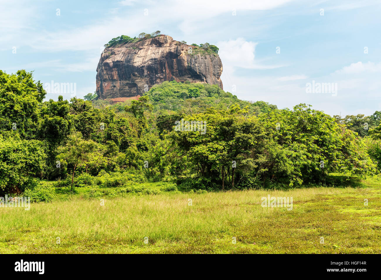 Sri Lanka: ancient Lion Rock fortress in Sigiriya Stock Photo