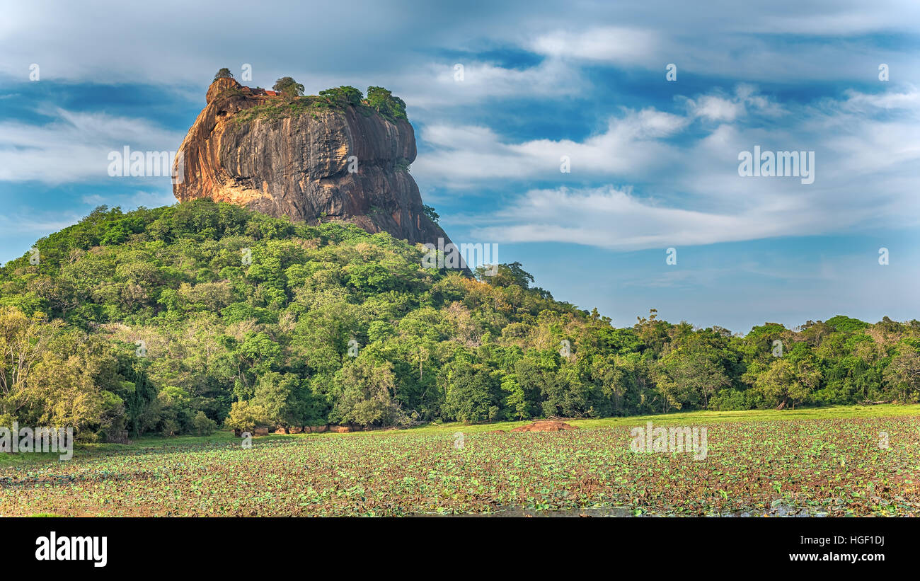 Sri Lanka: ancient Lion Rock fortress in Sigiriya Stock Photo