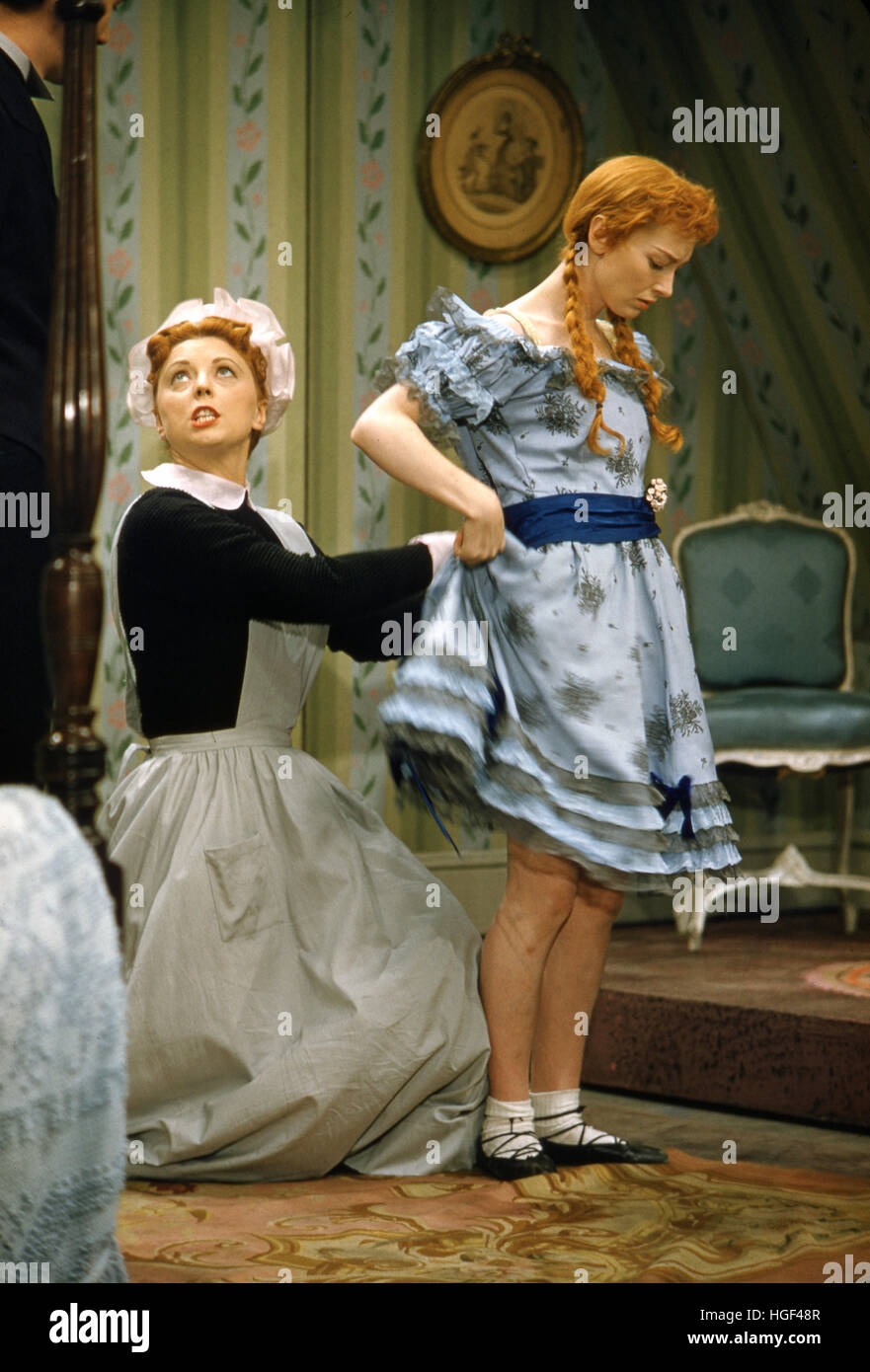 Jeannie Carson in the 1955 Max Liebman television production of Heidi. Stock Photo