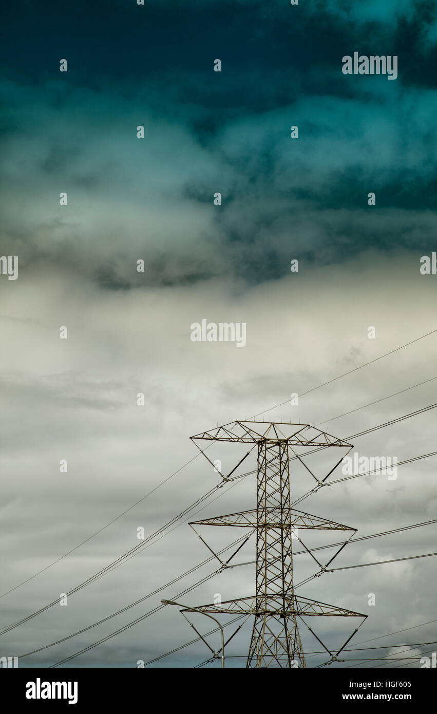 Pylon Against Sky - Cape Town - South Africa Stock Photo