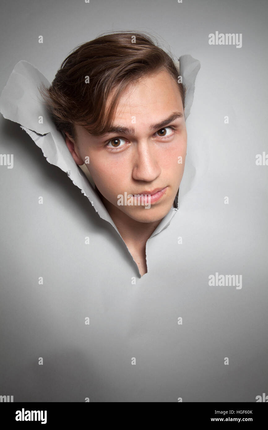 Poking head through hires stock photography and images Alamy