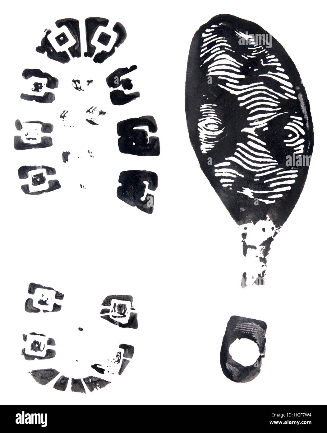 shoe print isolated on a white Stock Photo Alamy