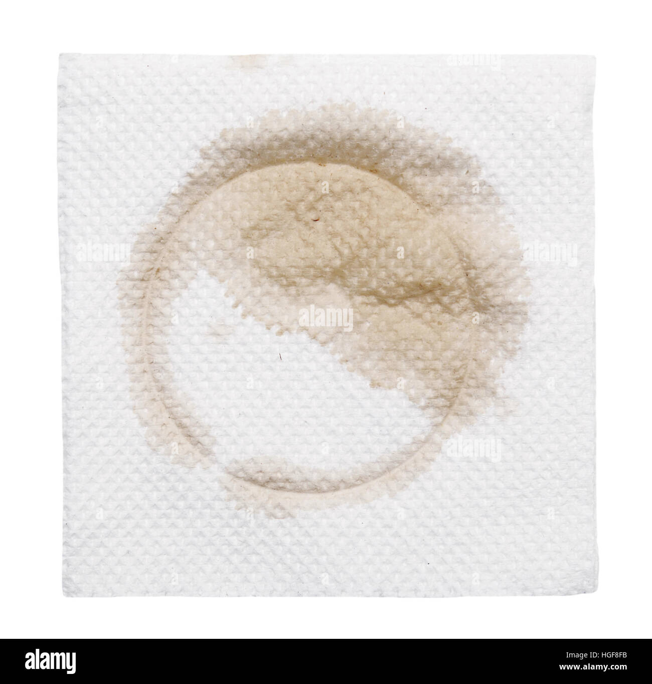 napkin with stain isolated  on a white Stock Photo