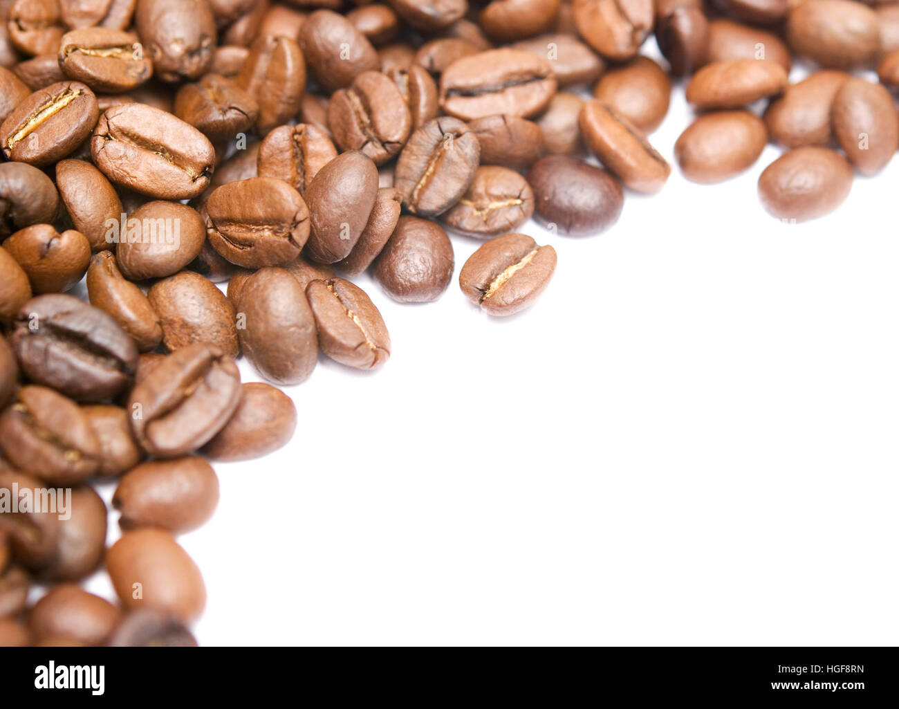 coffee beans isolated in white background Stock Photo - Alamy