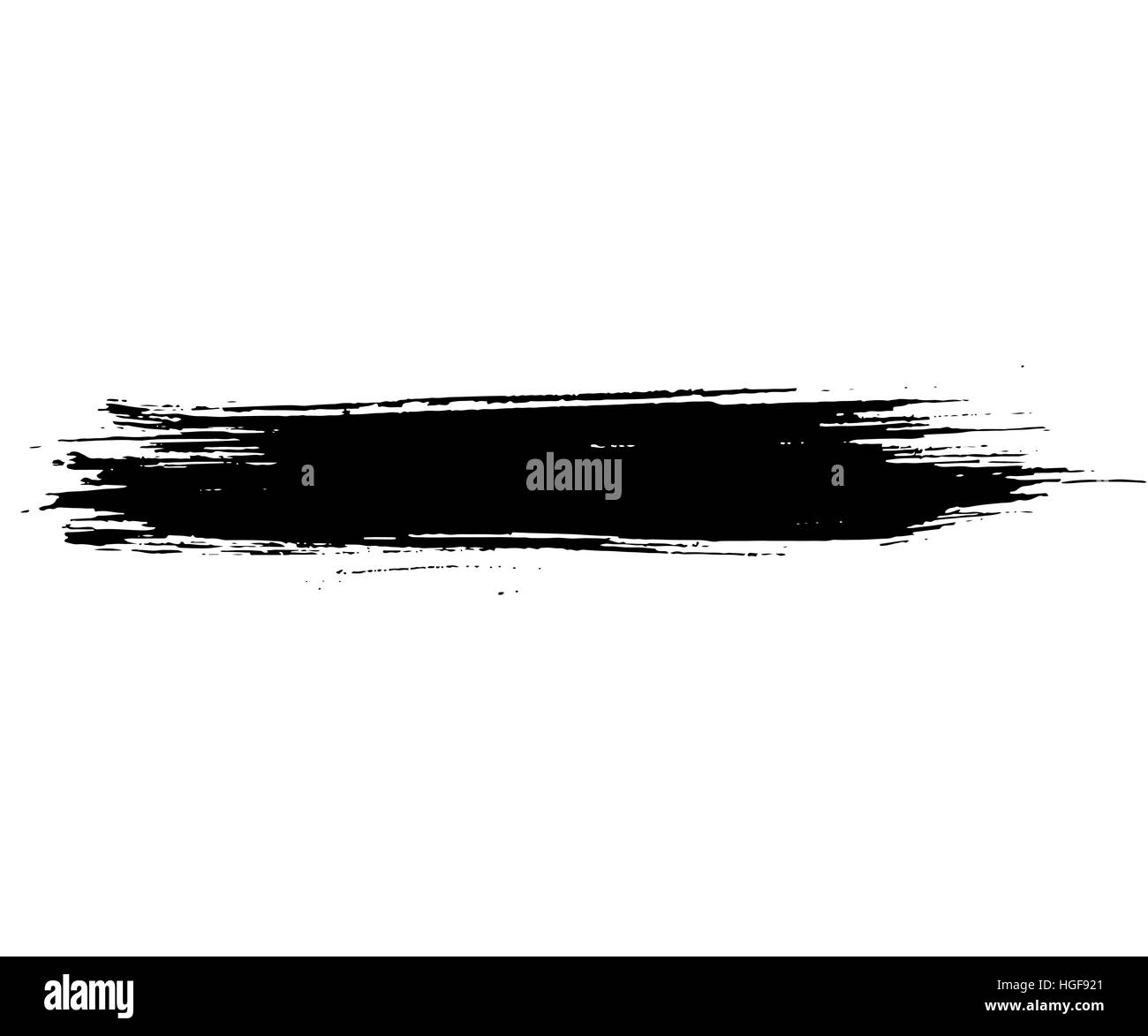 Black ink vector brush strokes isolated on white background. Vector ...