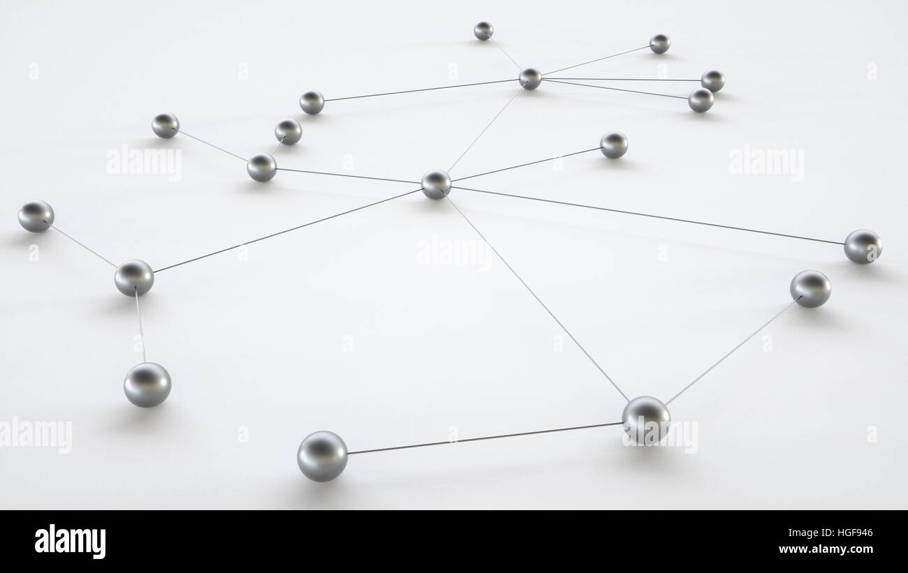 Concept of network - 3D Rendering Stock Photo - Alamy