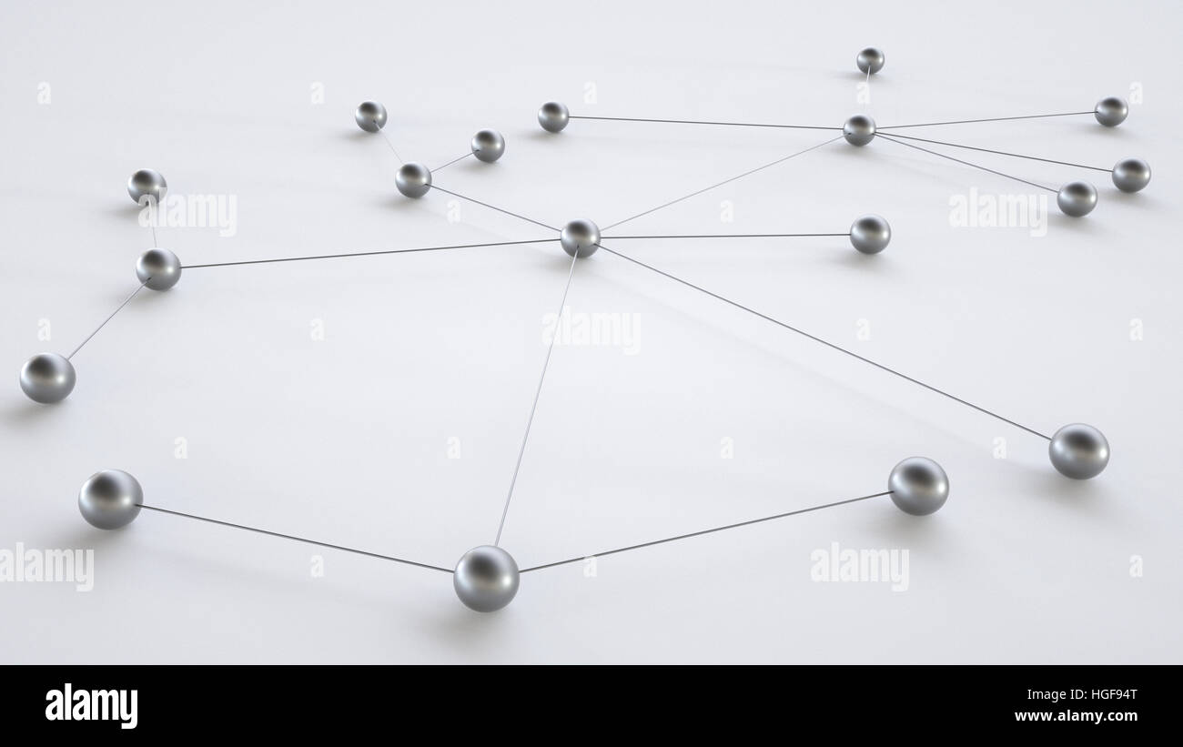 Concept of network - 3D Rendering Stock Photo - Alamy
