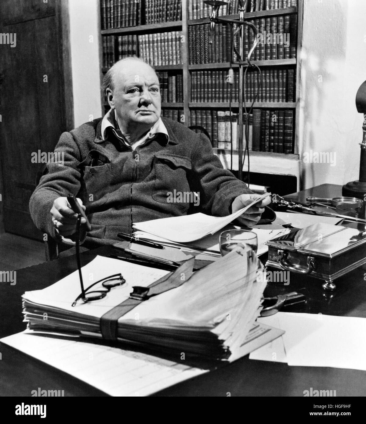 Winston Churchill At His Desk At Chartwell Stock Photo 130643899