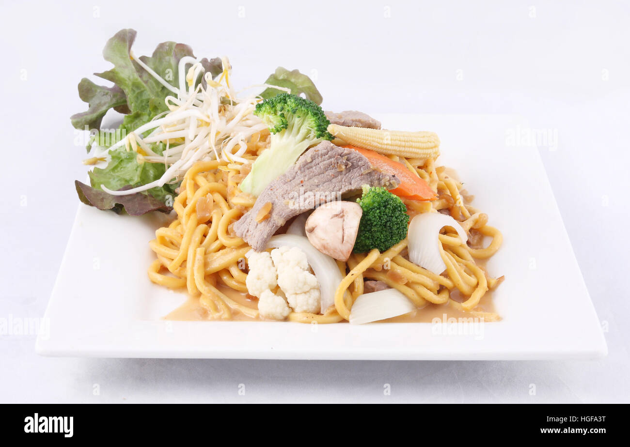 Hokkien noodle stir fried with Satay sauce Stock Photo Alamy