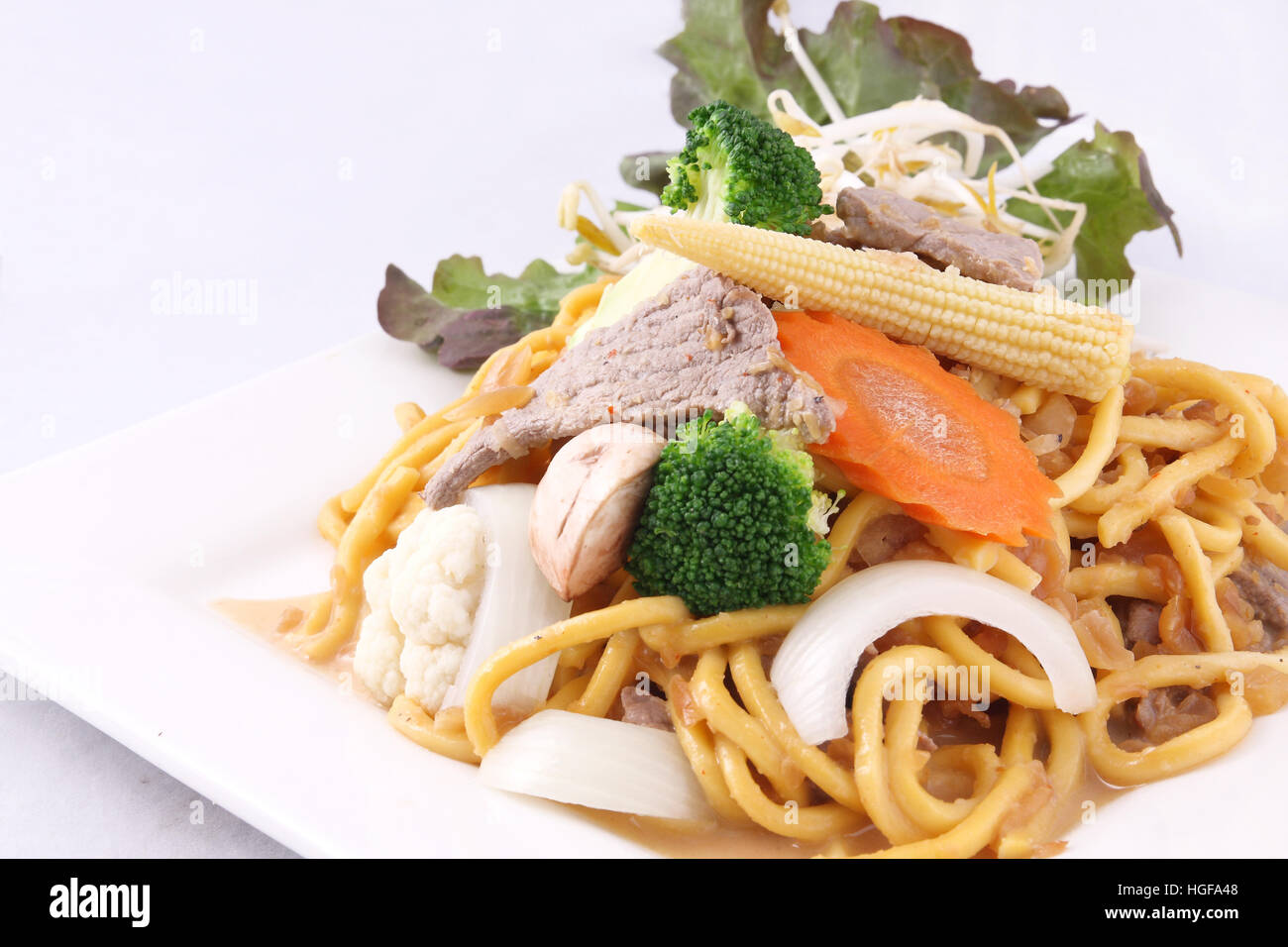 Hokkien noodle stir fried with Satay sauce Stock Photo Alamy