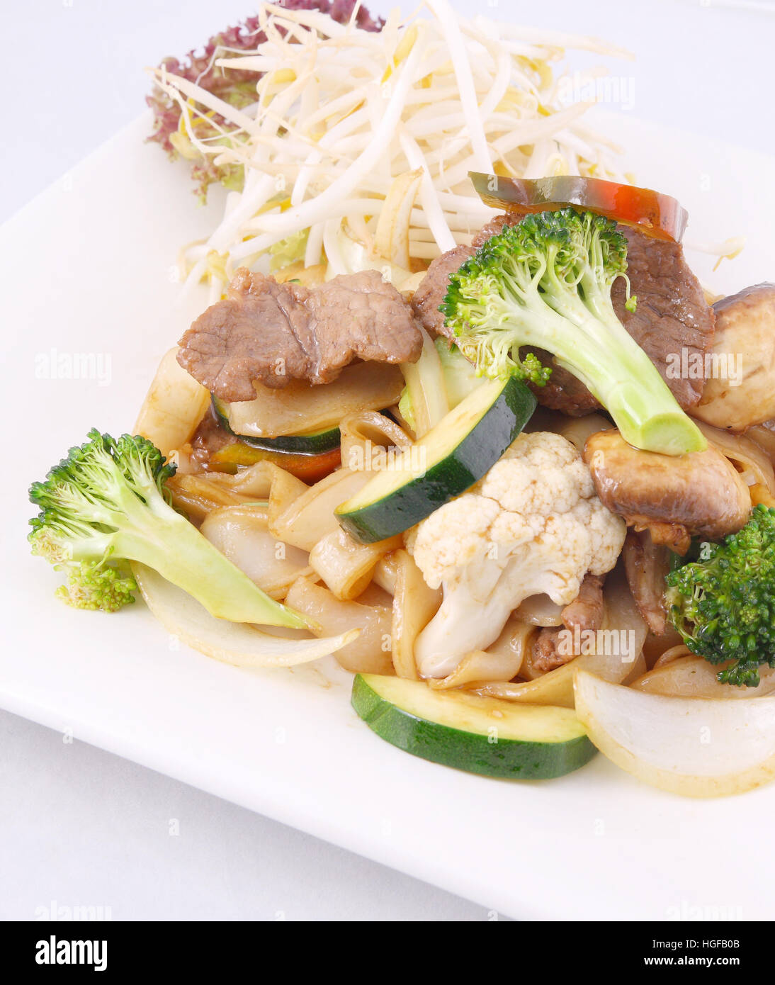 Oyster sauce with flat rice noodle Stock Photo Alamy