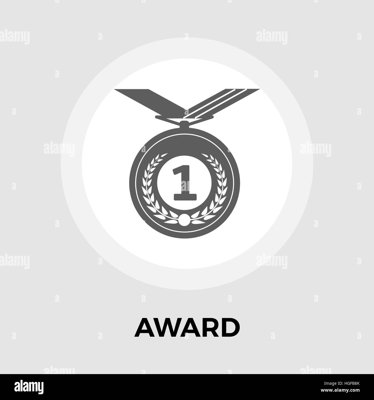Award Icon Vector. Flat icon isolated on the white background. Editable EPS file. Vector illustration. Stock Vector