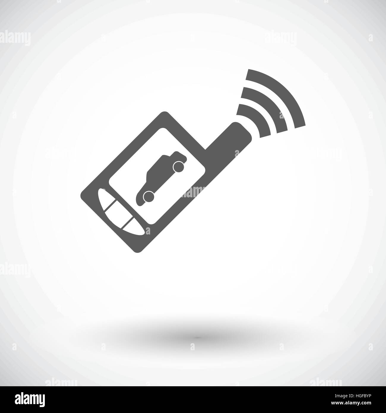 Car remote control. Single flat icon on white background. Vector