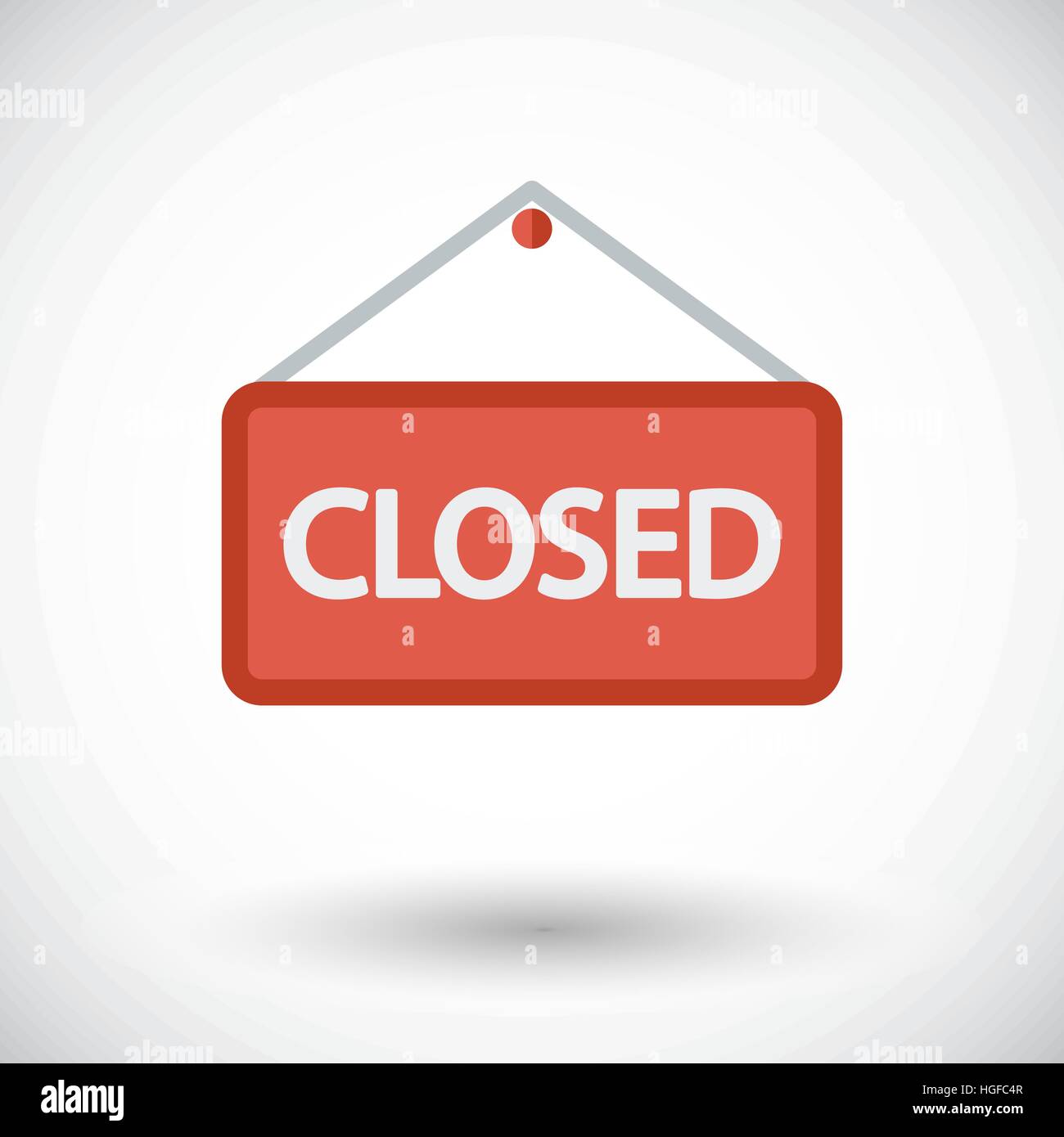 Closed Sign. Single flat icon on white background. Vector illustration ...