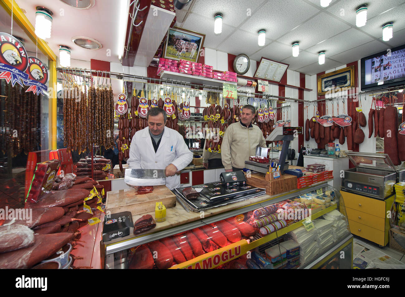 pastirma an air dried cured beef shop in kayseri turkey stock photo alamy