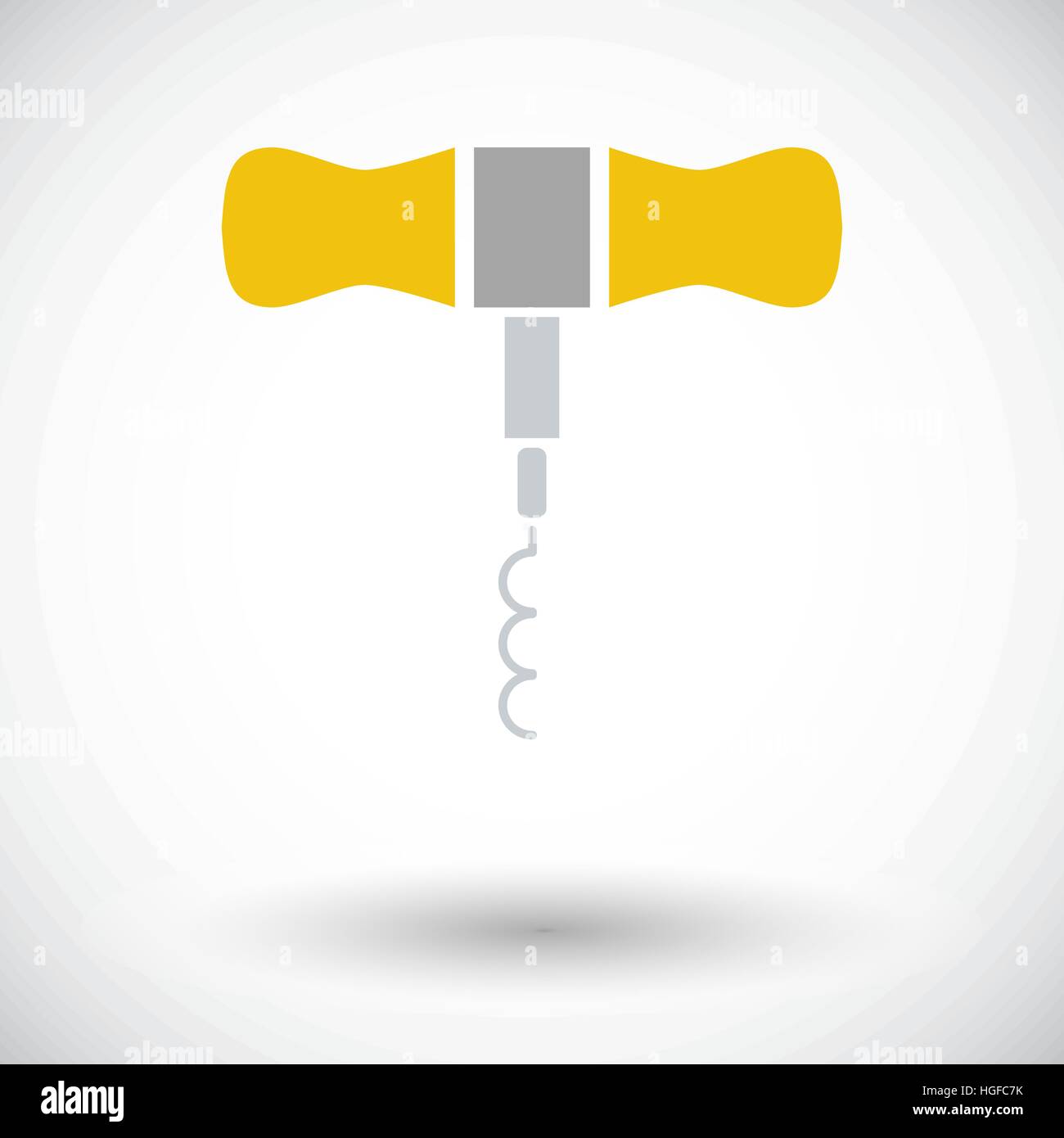 Corkscrew. Single flat icon on white background. Vector illustration ...