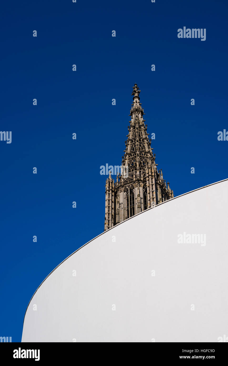 Ulm cathedral, town hall, Stock Photo