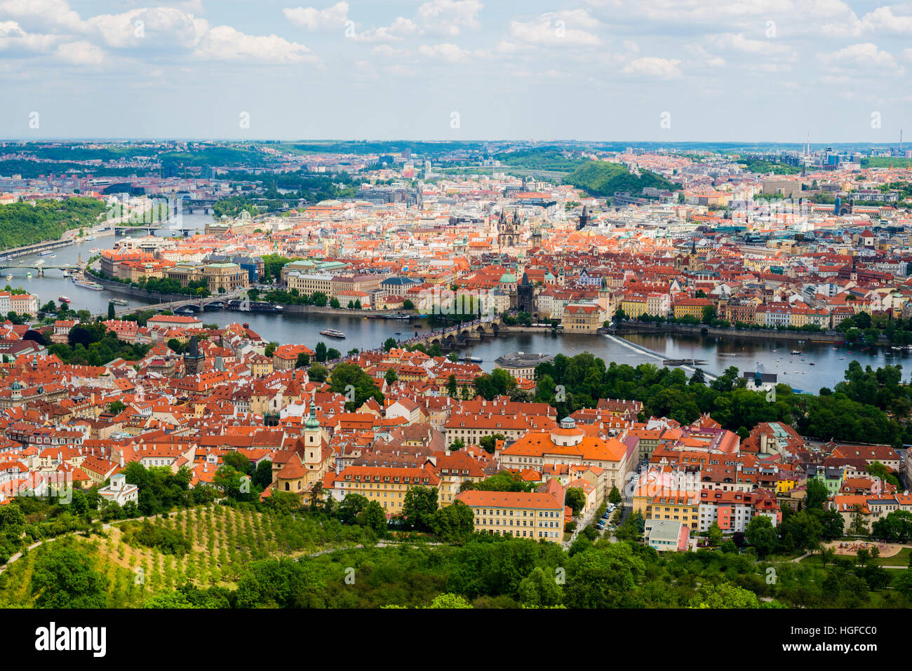 Panorama of Prague Böhmen Stock Photo