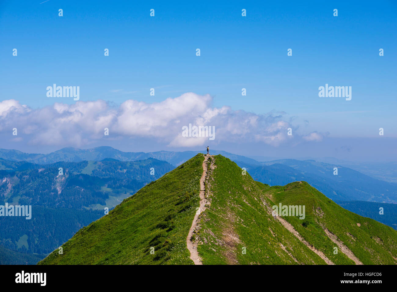 Hiking in the Allgäu alps Stock Photo - Alamy