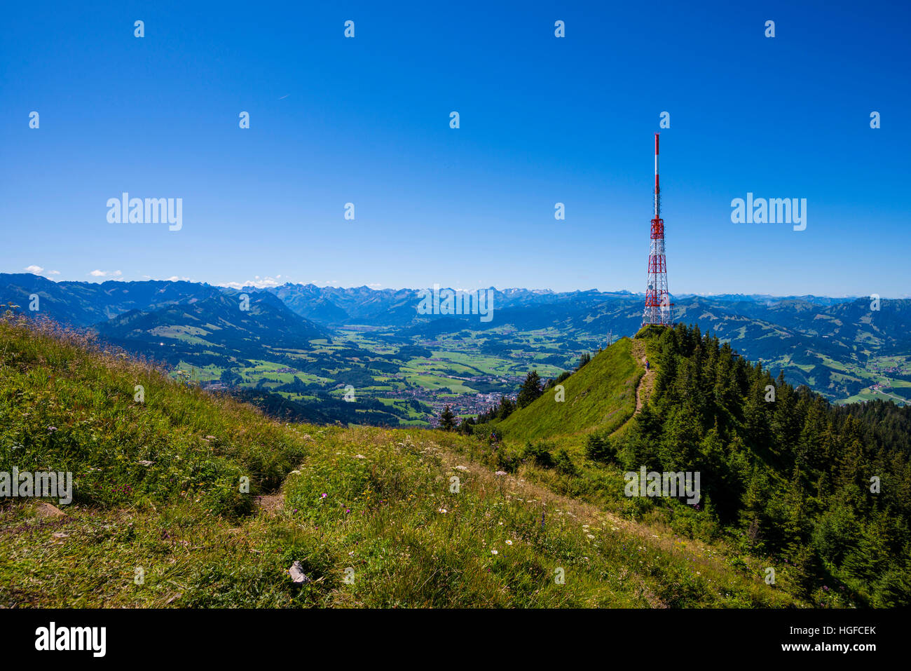 Broadcasting tower in Bavaria Stock Photo