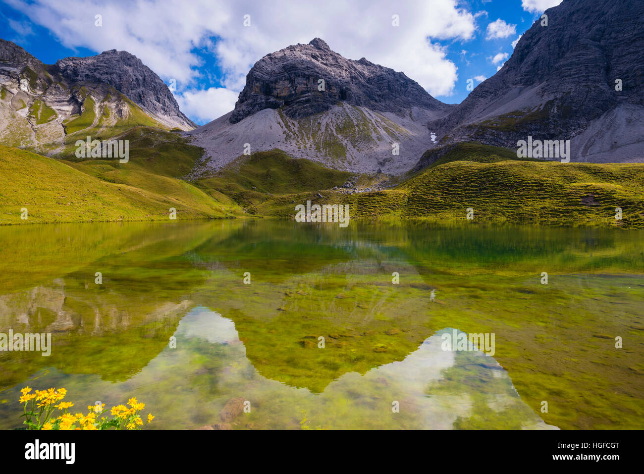 Rappensee lake and mountains in Bavaria Stock Photo