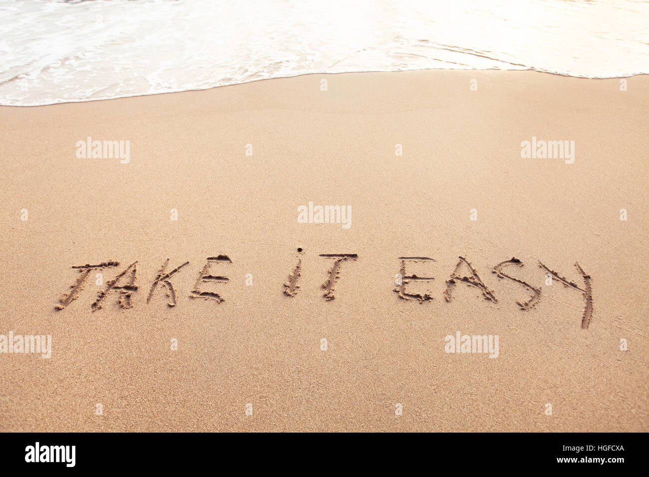 take it easy, positive thinking lifestyle, carefree or relax concept Stock Photo