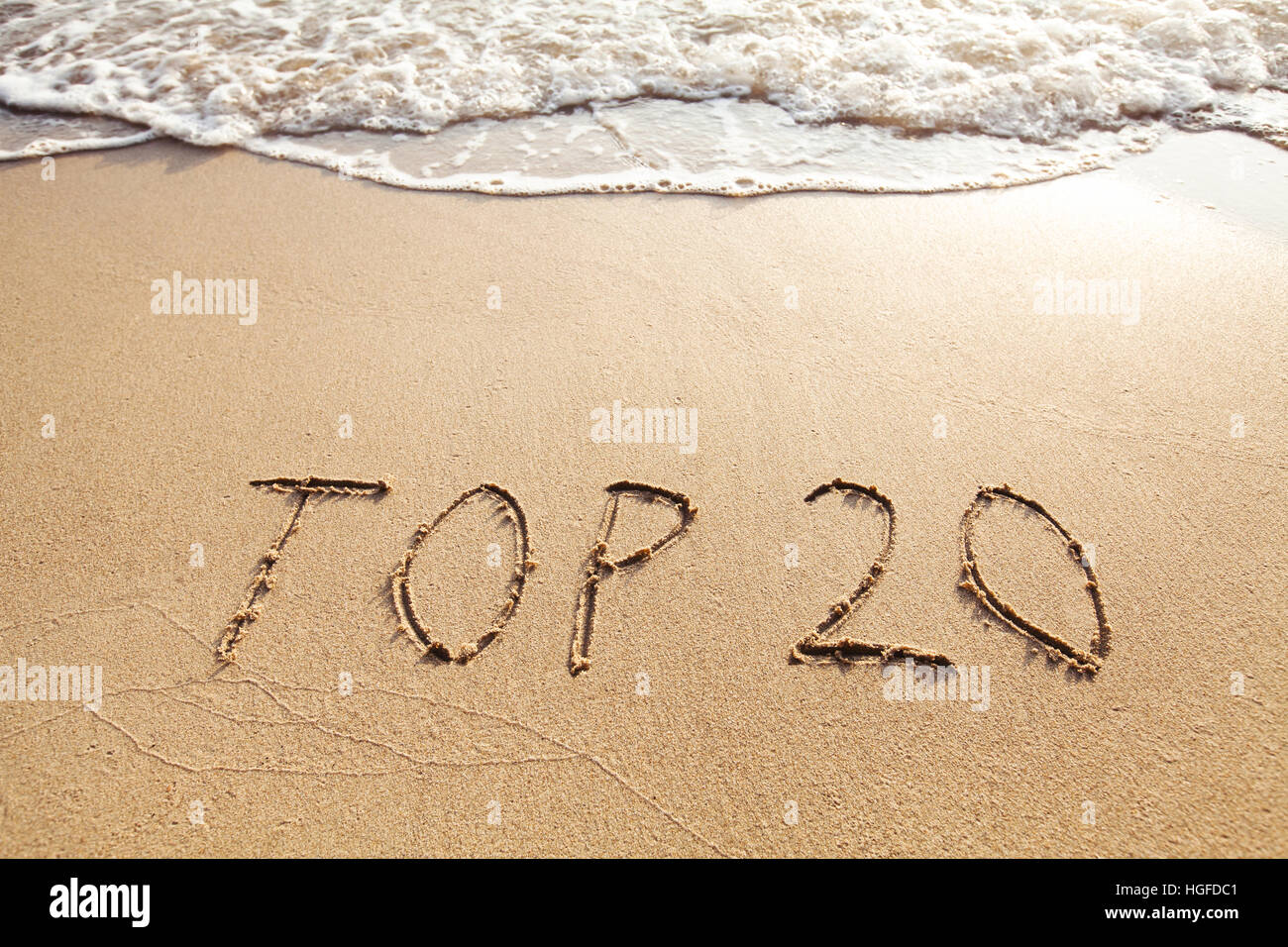 top 20 sign concept Stock Photo