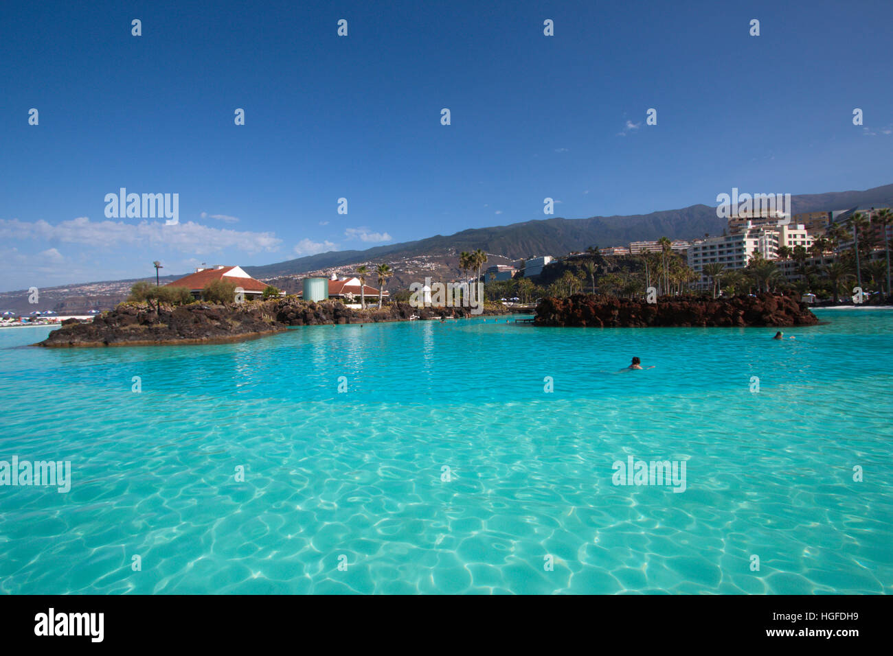 Puerto de la Cruz, Lago Martianez, Swimming pool Stock Photo