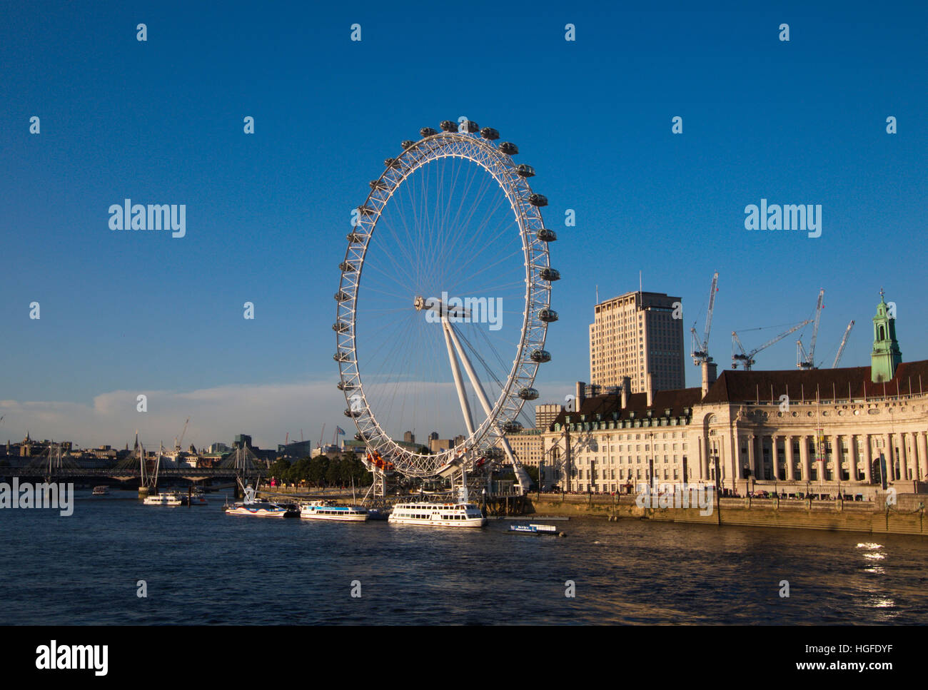 London Eye in London Stock Photo