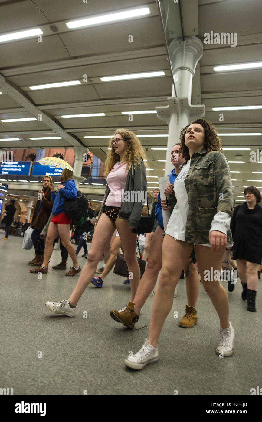 Annual event no pants subway hi-res stock photography and images