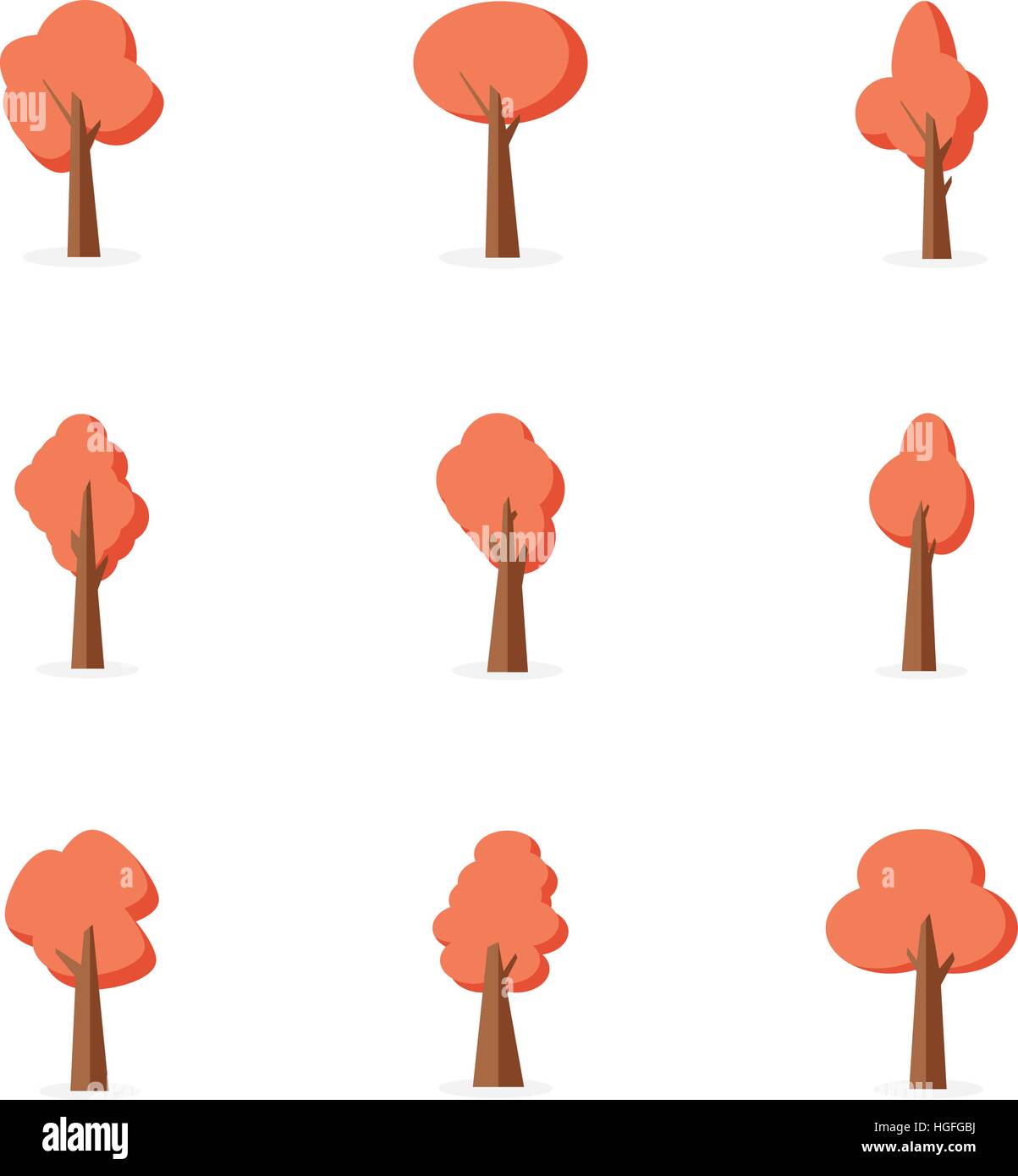 Set of tree collection stock Stock Vector Image & Art - Alamy