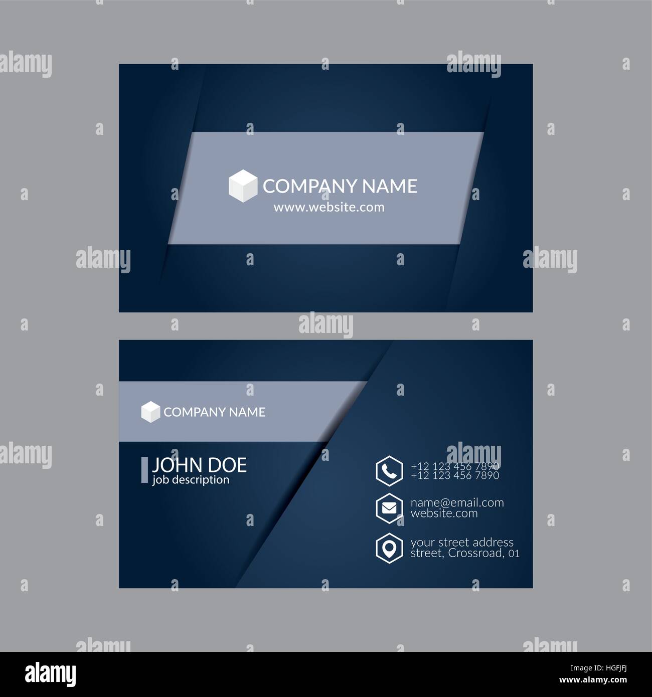 Eps10 Vector Illustration Abstract Elegant Business Card Template Stock ...