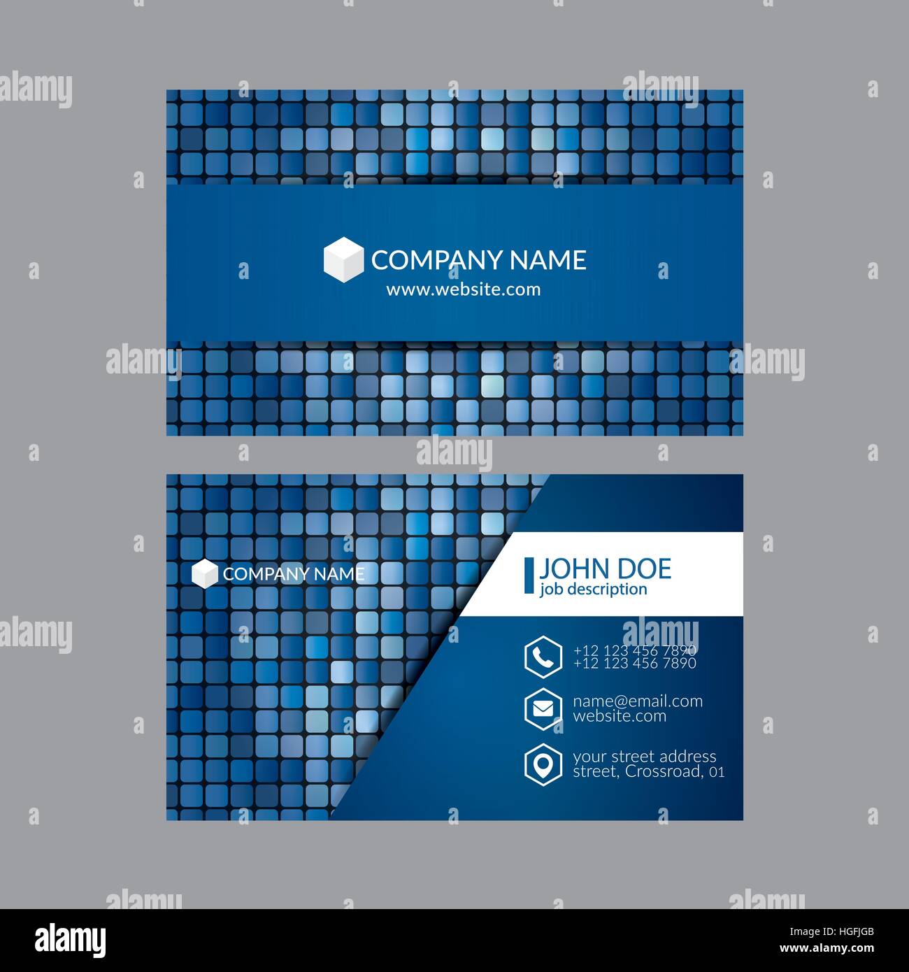 Eps10 Vector Illustration Abstract Elegant Business Card Template Stock ...