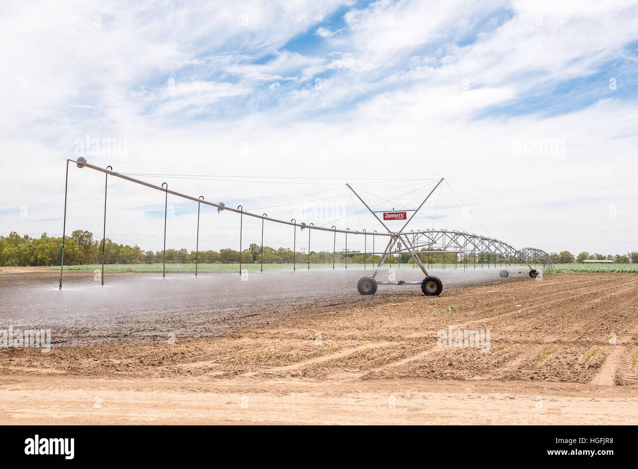 JACOBSDAL, SOUTH AFRICA DECEMBER 24, 2016 A center pivot irrigation