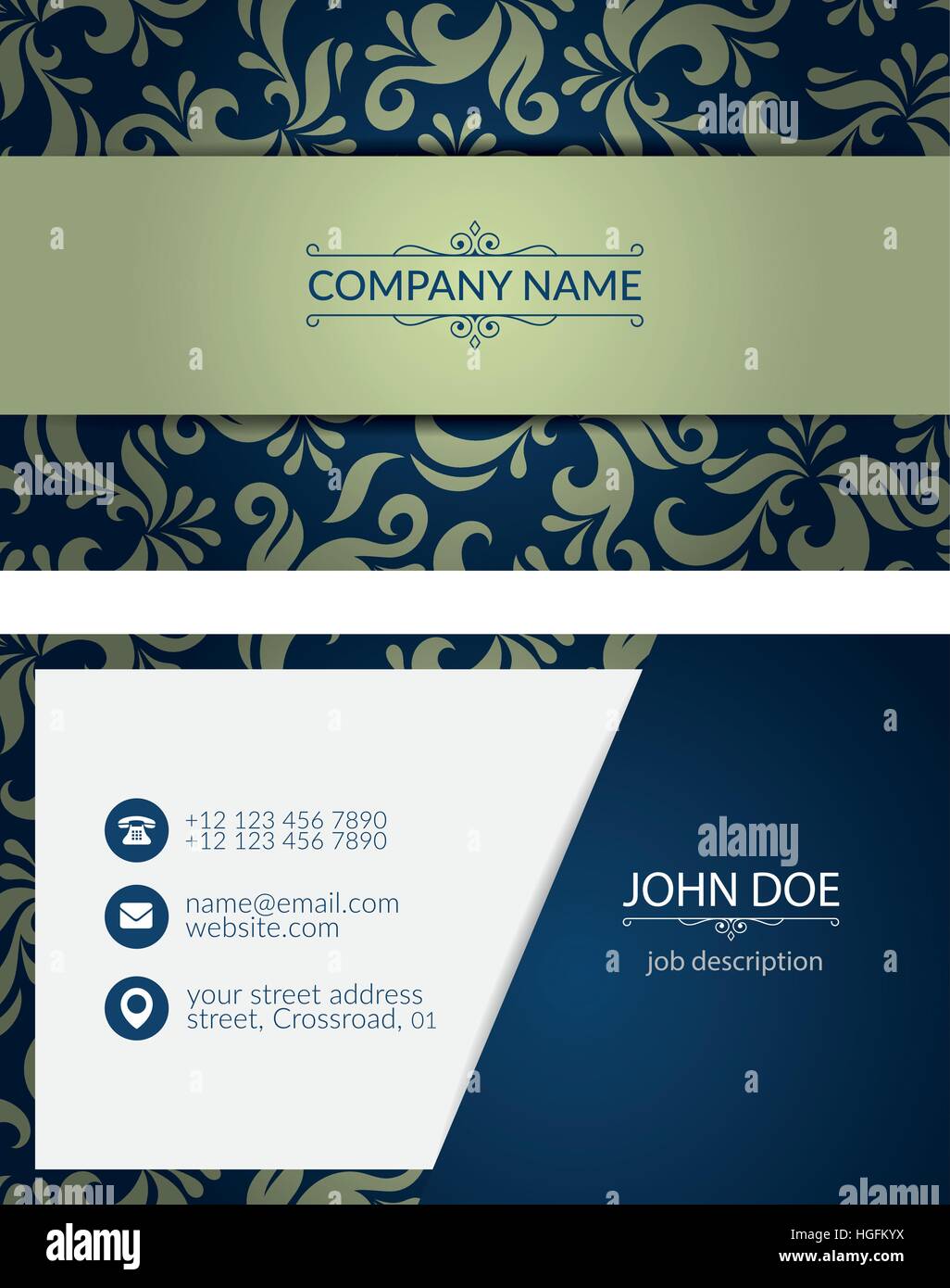 Elegant business card design template for creative design Stock Vector Image & Art Alamy