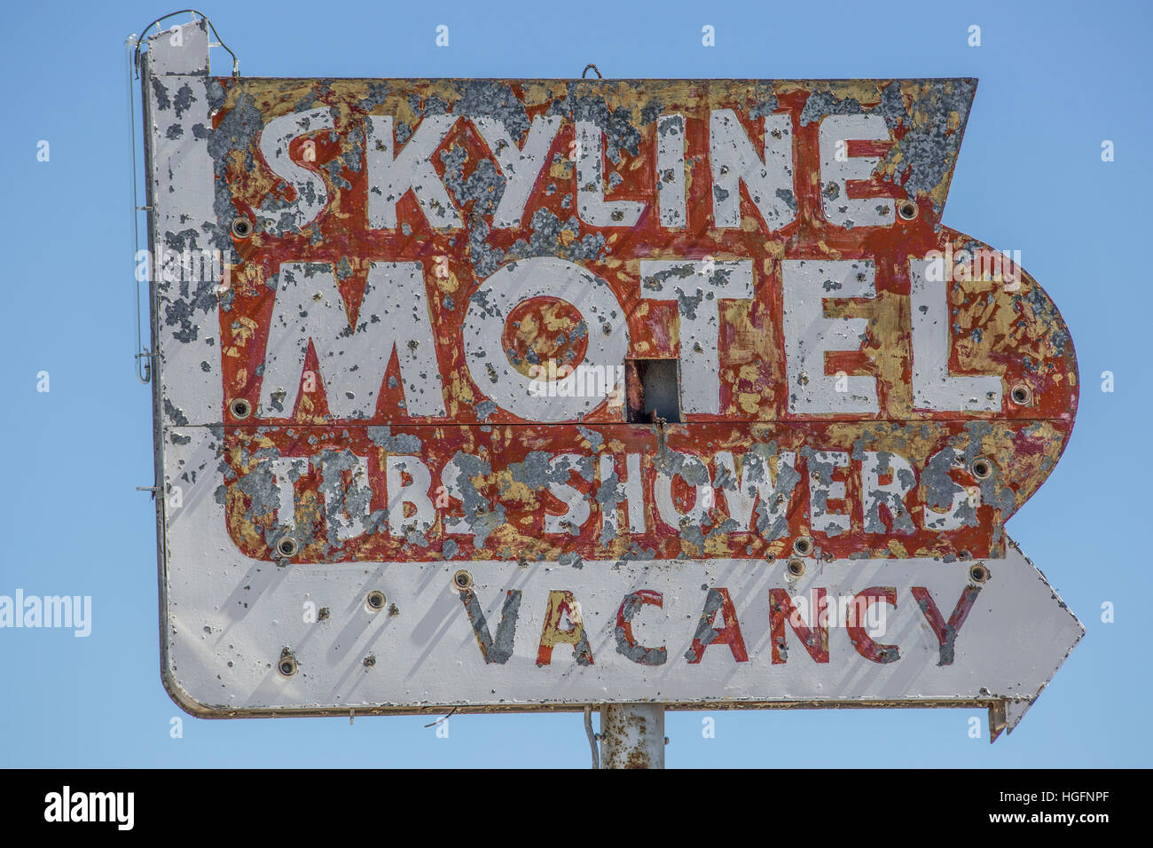 Skyline Motel Sign, Vaughan, New Mexico, USA Stock Photo Alamy