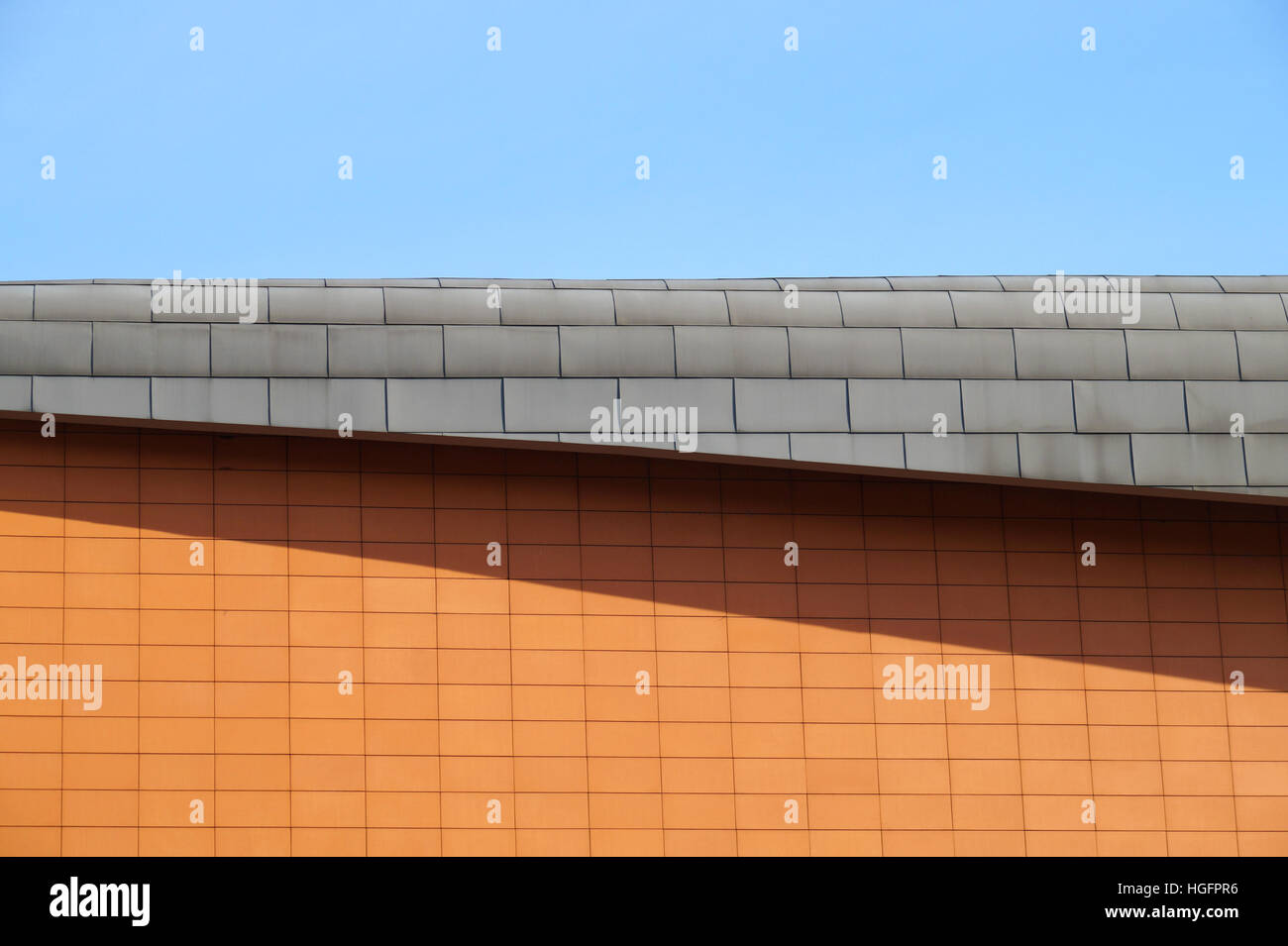 Roof sheet metal or corrugated of factory building warehouse Stock