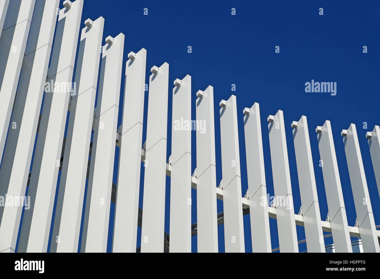Modern office building against clear blue sky Stock Photo - Alamy