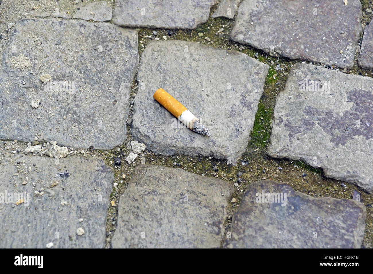 cigarettes on the ground .closeup, stop smoking concept Stock Photo Alamy