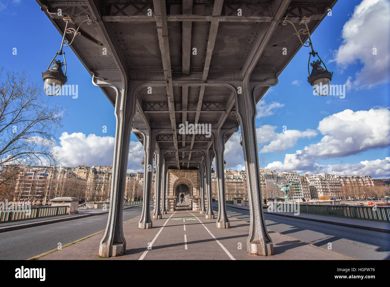 Bir Hakeim bridge in Paris, France Stock Photo