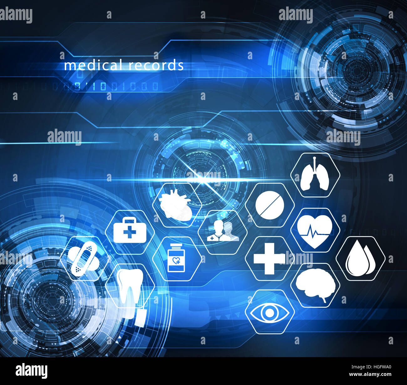 health care futuristic technology Stock Photo