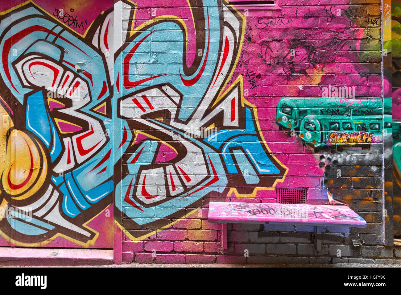 Melbourne, Australia February 2015 Street art by unidentified artist