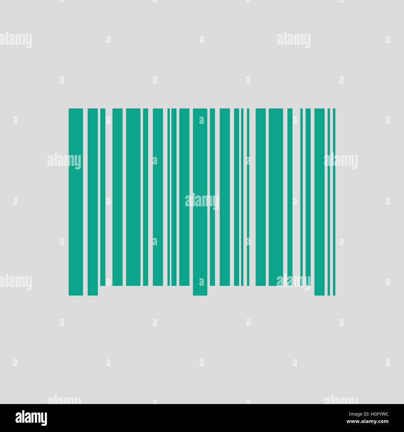 Bar code icon. Gray background with green. Vector illustration Stock ...
