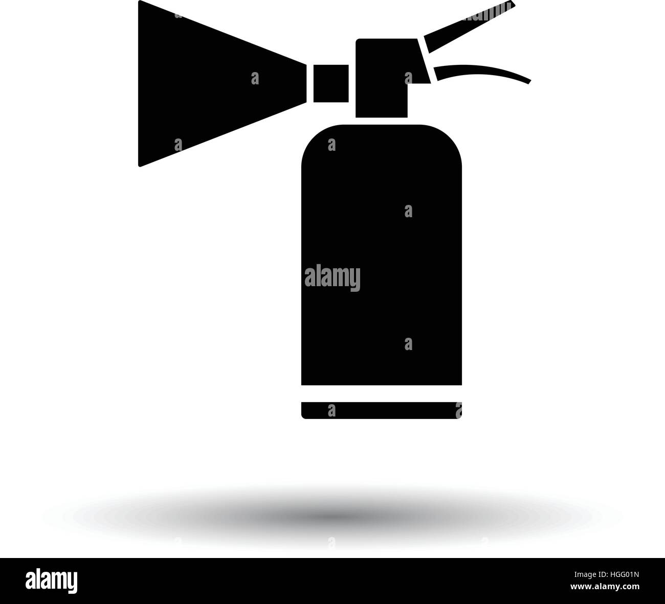 Extinguisher icon. White background with shadow design. Vector ...