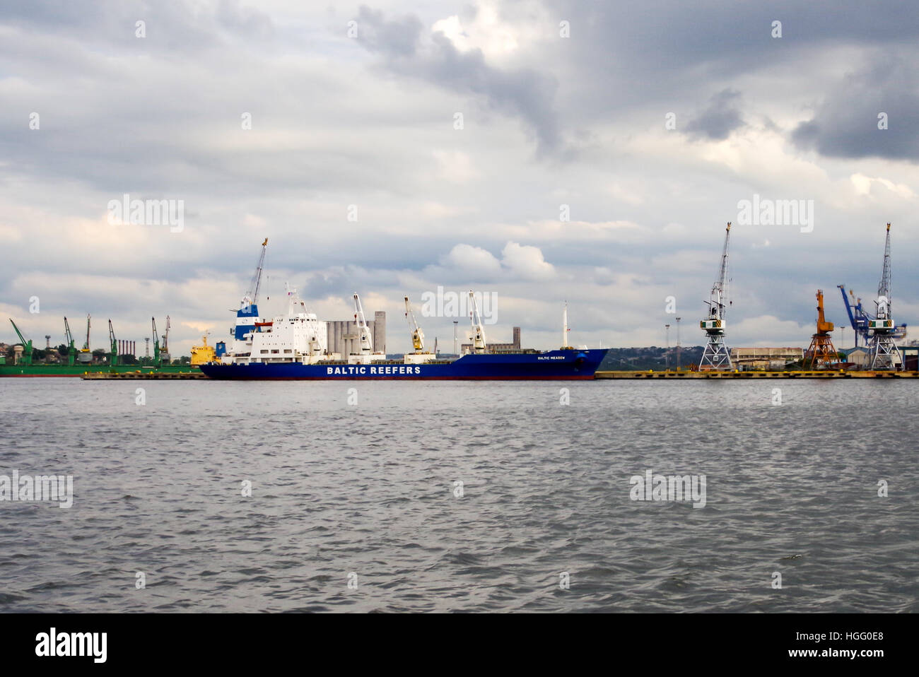 Baltic Reefers cargo vessel in the port of Havana, Cuba Stock Photo