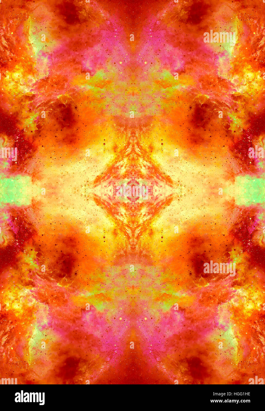 Cosmic space and stars, color cosmic abstract background. Fire effect ...