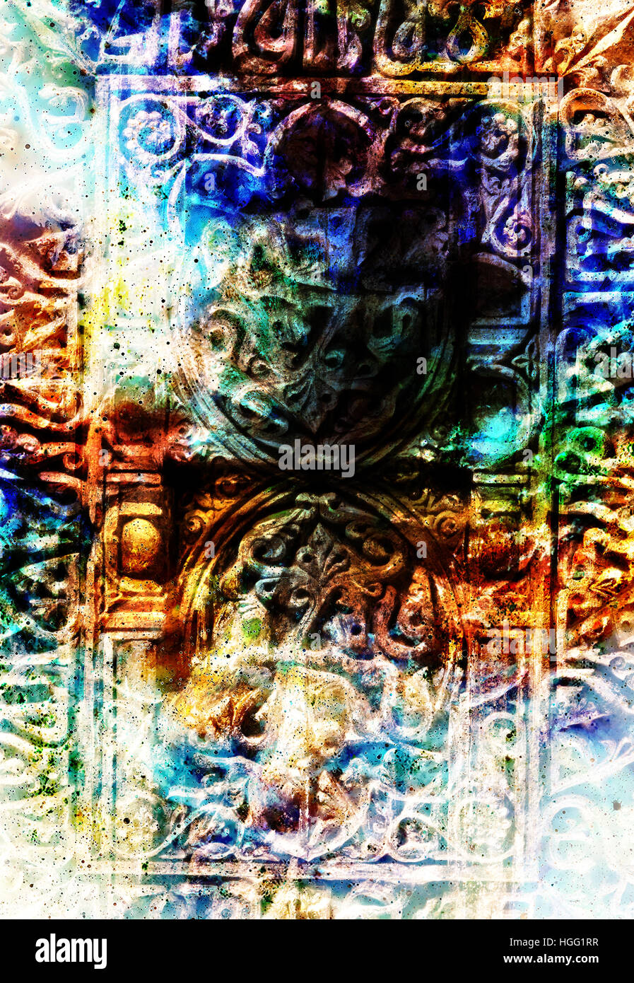 Filigrane Definition ancient ornamental structure with filigrane pattern on abstract ...