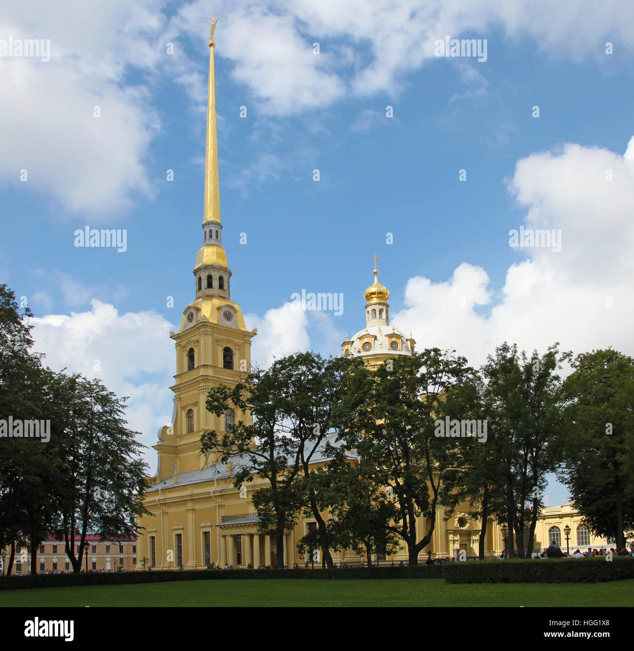 Saints Peter and Paul Cathedral, Saint Petersburg, Russia Stock Photo