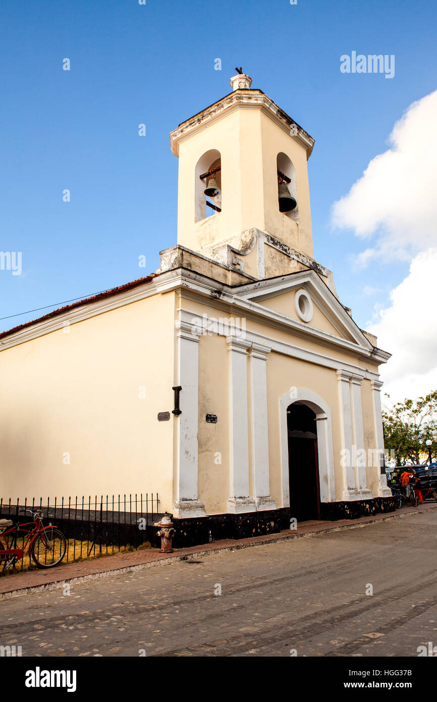 Trinidad, Cuba - December 18, 2016: San Francisco de Paula Church (Iglesia de San Francisco de Paula) at Plaza Carillo in city center, Trinidad, Cuba. Stock Photo