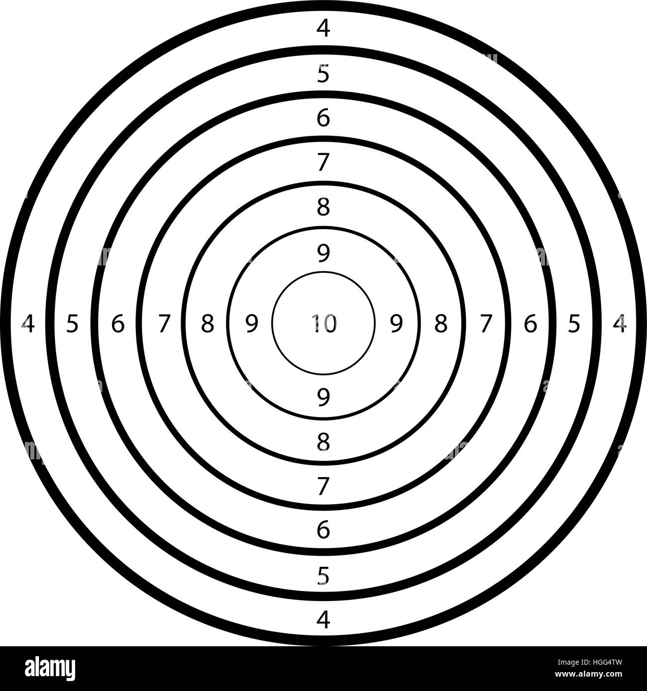 Blank template for sport target shooting competition. Clean target ...